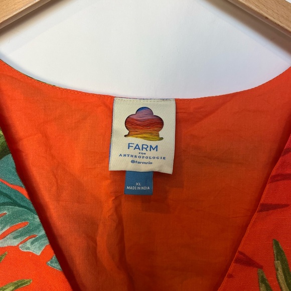 FARM Rio x Anthropologie Tropical Cut-Out Ring Detail Top XL - Picture 7 of 14